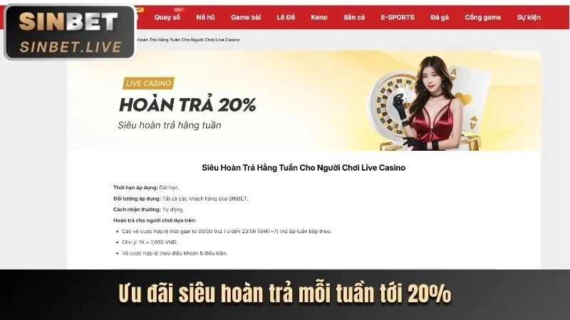 Chương trình hoàn trả hàng tuần cho cá cược thể thao Sodo99